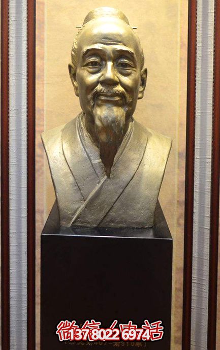 名医半身铜雕胸像景区扁鹊雕塑 名医半身铜雕胸像景区扁鹊雕塑