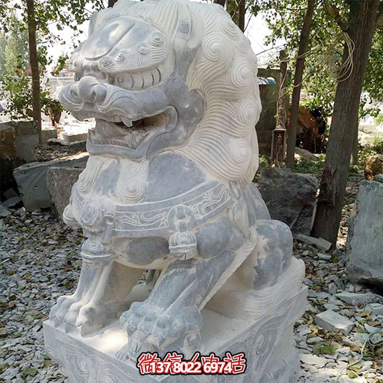 广场景区摆件大理石狮子