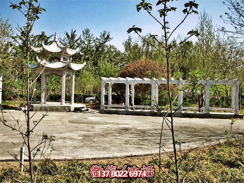 园林户外摆放大理石长廊凉亭休息摆件雕塑