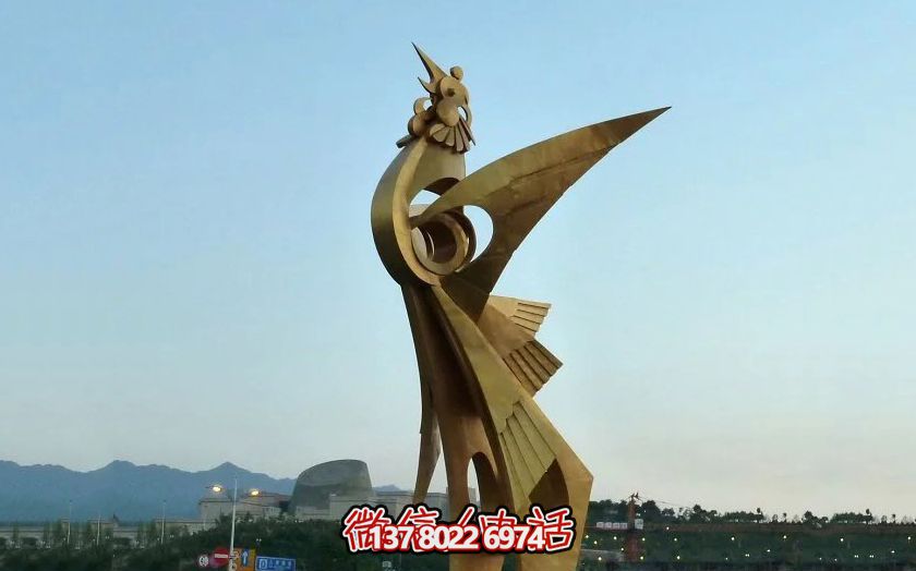 公园景区不锈钢喷漆烤漆凤凰雕塑 公园景区不锈钢喷漆烤漆凤凰雕塑