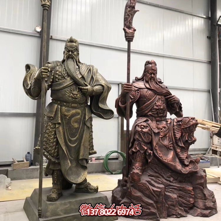 寺庙大型铜雕武财神雕塑