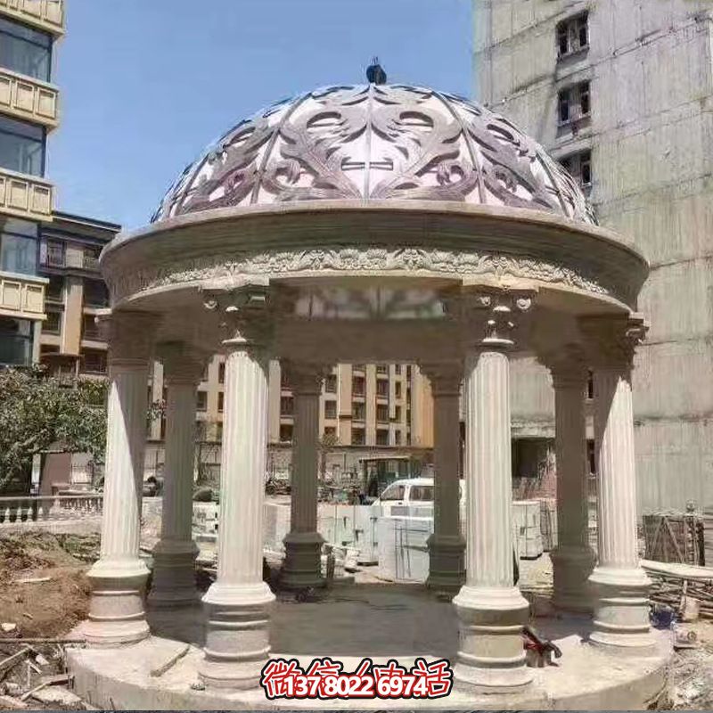 西式园林别墅摆放罗马柱圆拱铁艺凉亭装饰品 西式园林别墅摆放罗马柱圆拱铁艺凉亭装饰品