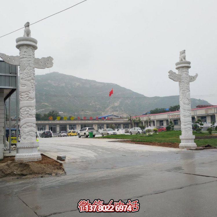 公园广场景观大理石文化柱子