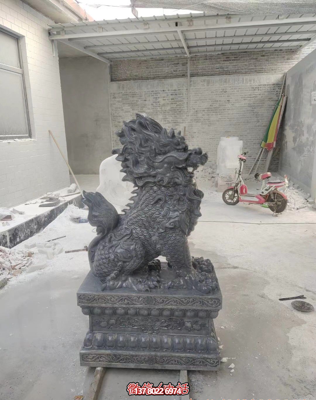 陵园砂石石雕园林景观麒麟雕塑 陵园砂石石雕园林景观麒麟雕塑