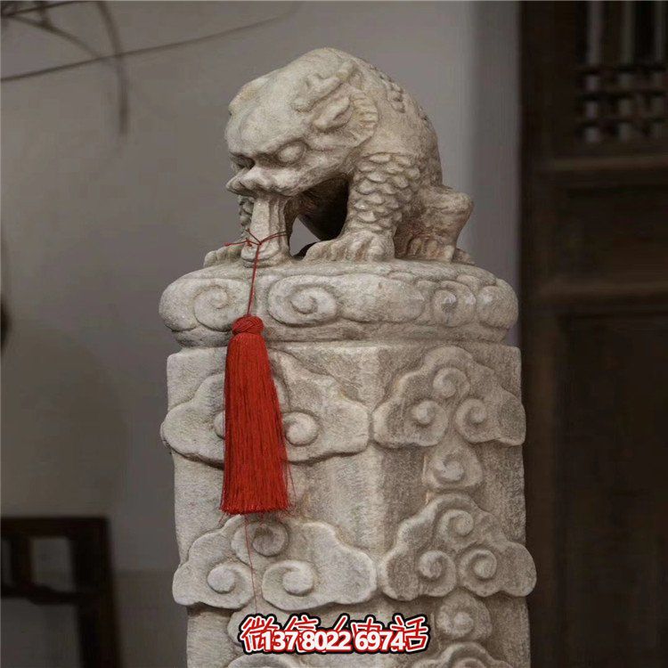 园林酒店会所栓马柱装饰摆件