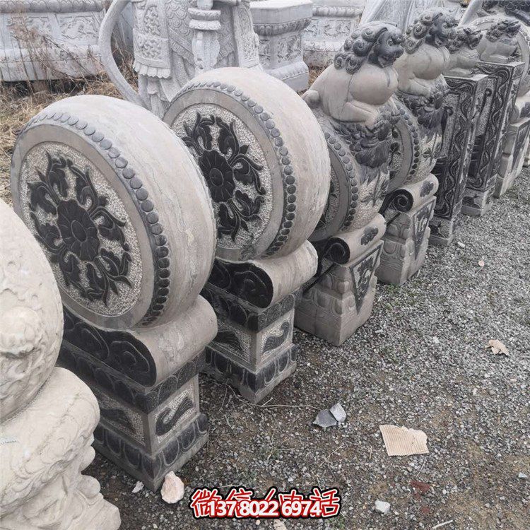 抱鼓石，青石仿古门墩