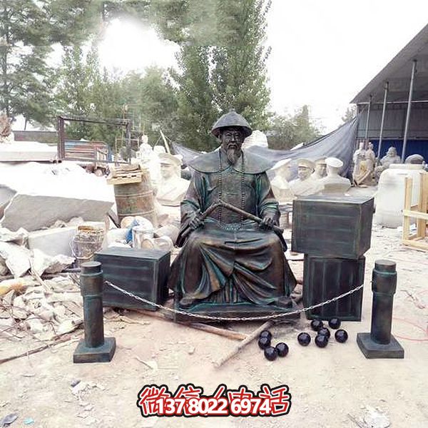 园林景观玻璃钢仿铜做旧林则徐销烟情景小品摆件雕塑 园林景观玻璃钢仿铜做旧林则徐销烟情景小品摆件雕塑