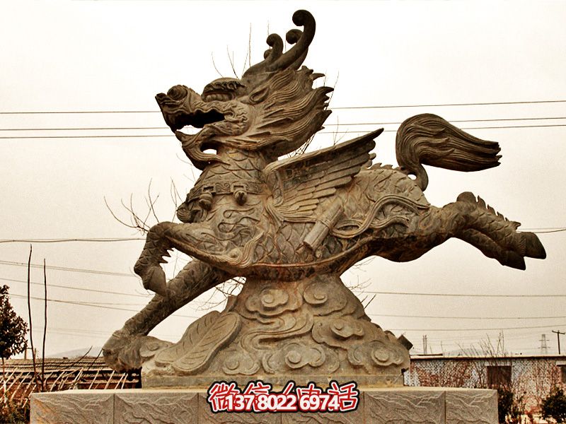 广场大象不锈钢做旧奔跑的神兽麒麟雕塑 广场大象不锈钢做旧奔跑的神兽麒麟雕塑
