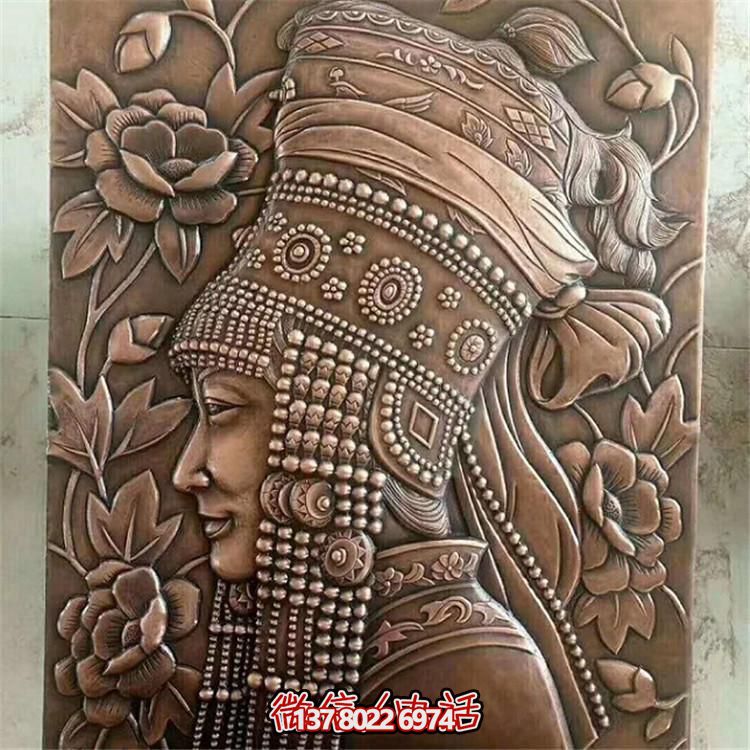 庭院装饰大型紫铜浮雕壁画