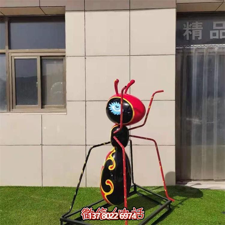 不锈钢彩绘创意蚂蚁景观户外公园摆件