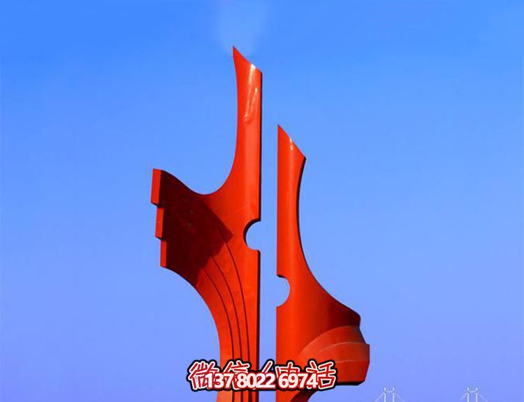 城市文化广场简约抽象手型不锈钢雕塑