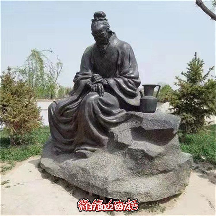 四大名医李时珍人物雕塑玻璃钢仿铜中医文化主题雕塑