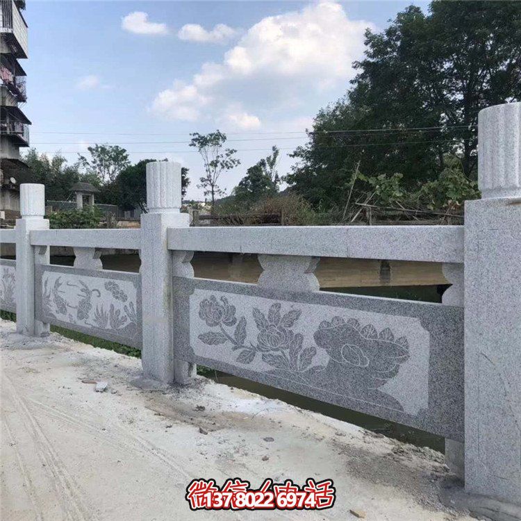 户外城市河道大理石石雕护栏雕塑