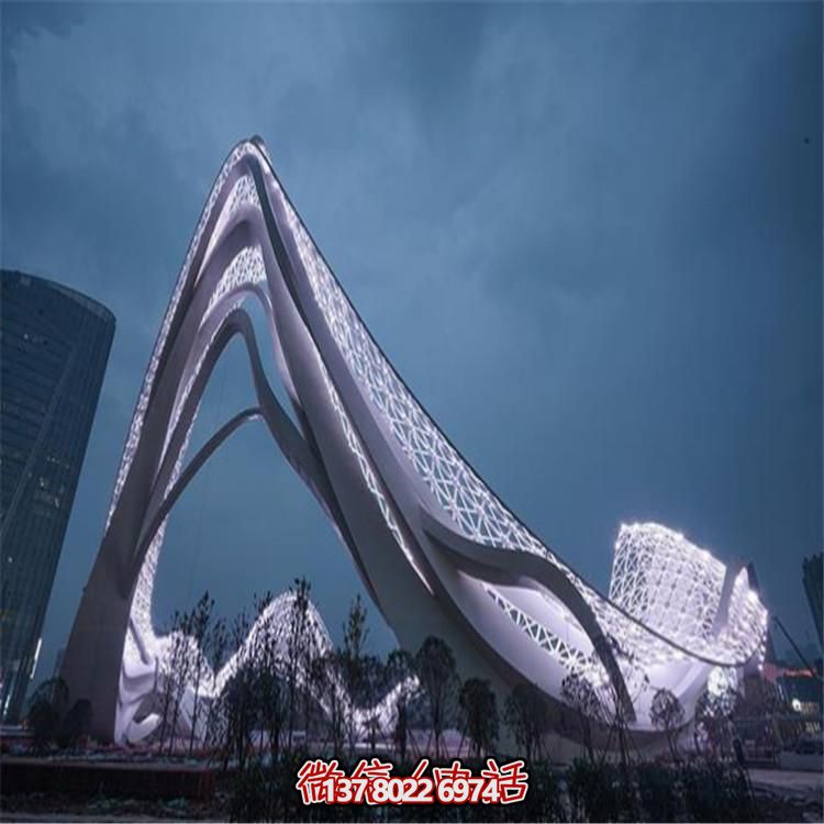 广场不锈钢抽象景观园林摆件