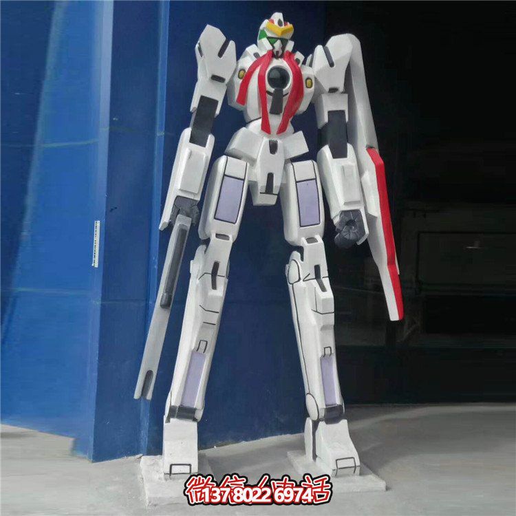动漫城不锈钢大型机器人雕塑