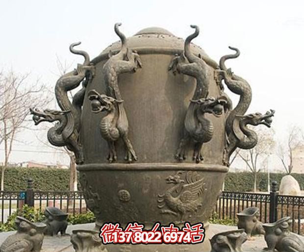 花园庭院创意不锈钢做旧地动仪雕塑 花园庭院创意不锈钢做旧地动仪雕塑