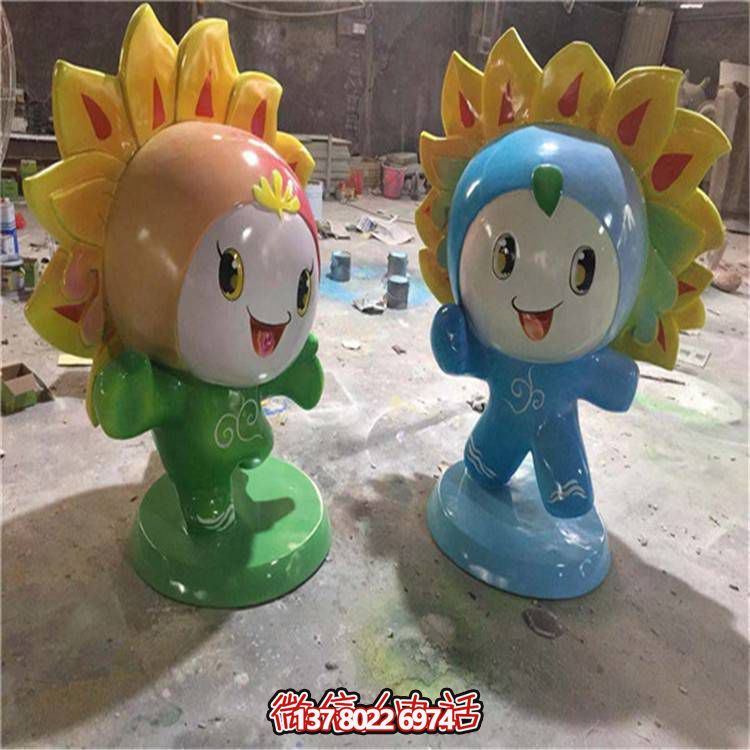 玻璃钢彩绘卡通人物幼儿园主题公仔雕塑