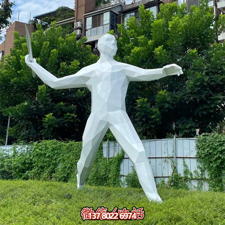 掷标枪，玻璃钢抽象运动人物