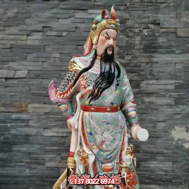 玻璃钢寺庙家用武财神雕塑