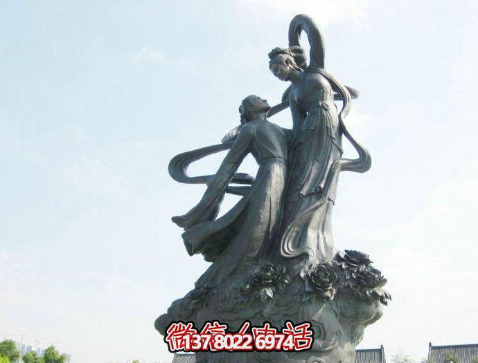 广场景观牛郎织女神话故事人物青铜雕塑 广场景观牛郎织女神话故事人物青铜雕塑