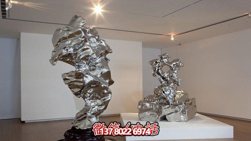 室内创意摆件不锈钢镜面抽象太湖石雕塑 室内创意摆件不锈钢镜面抽象太湖石雕塑