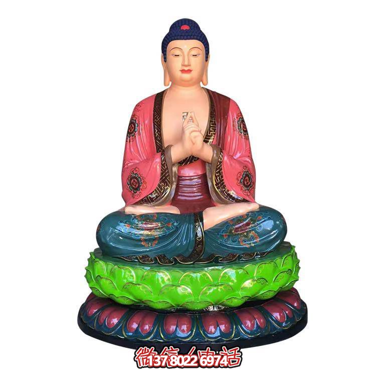 彩绘玻璃钢寺庙家居供奉神佛雕塑