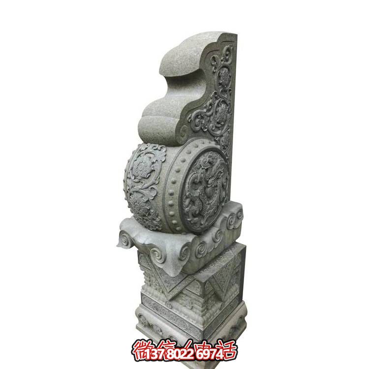 做旧浮雕大型大理石石雕抱鼓石雕塑