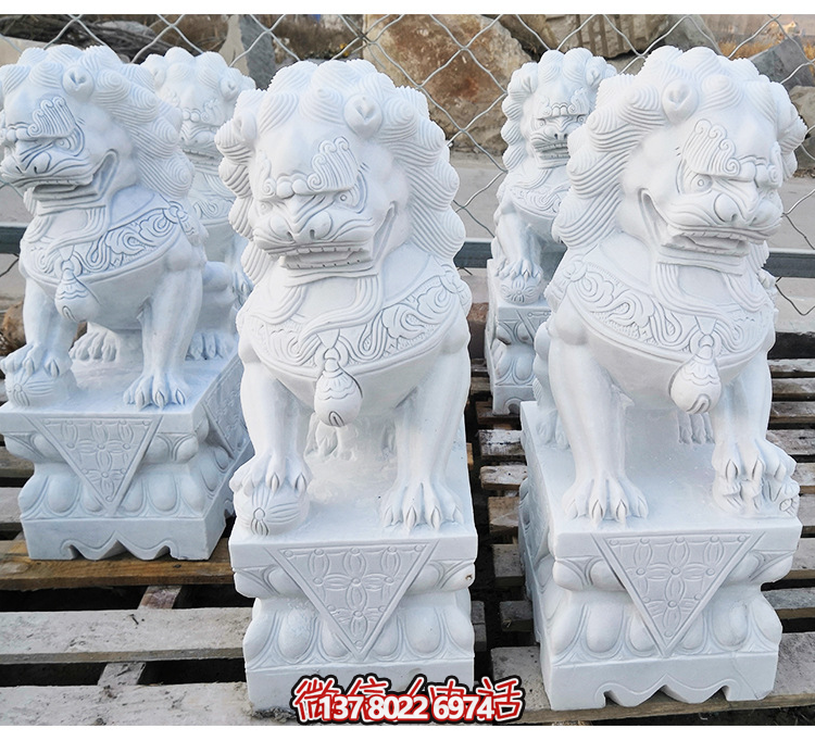 天安门狮子，汉白玉中式传统北方石狮子