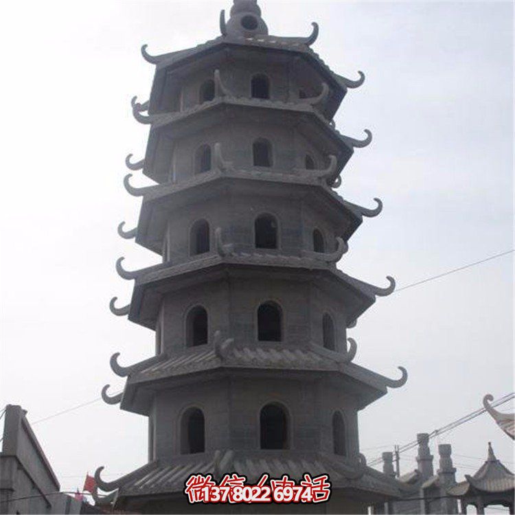 大型大理石石雕景区寺庙佛塔雕塑