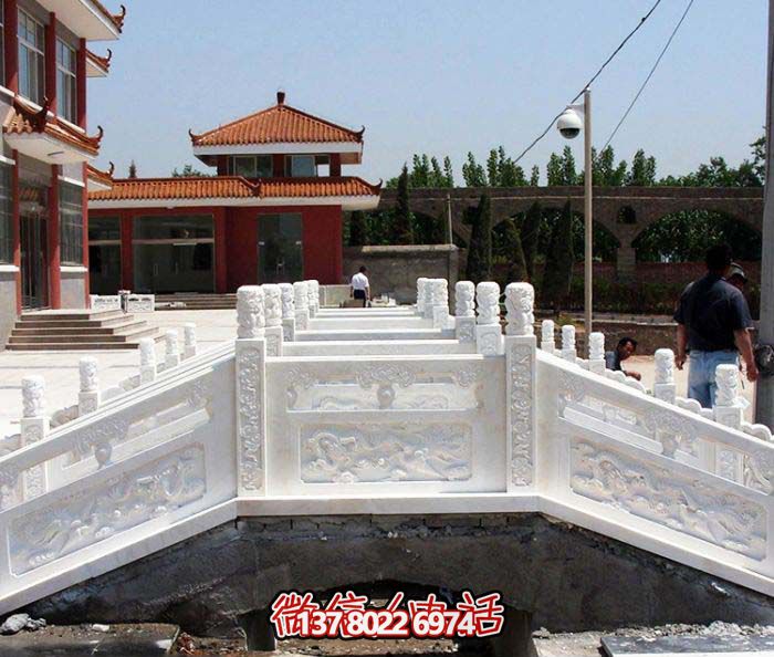 景区河道水渠大理石小拱桥大理石栏杆