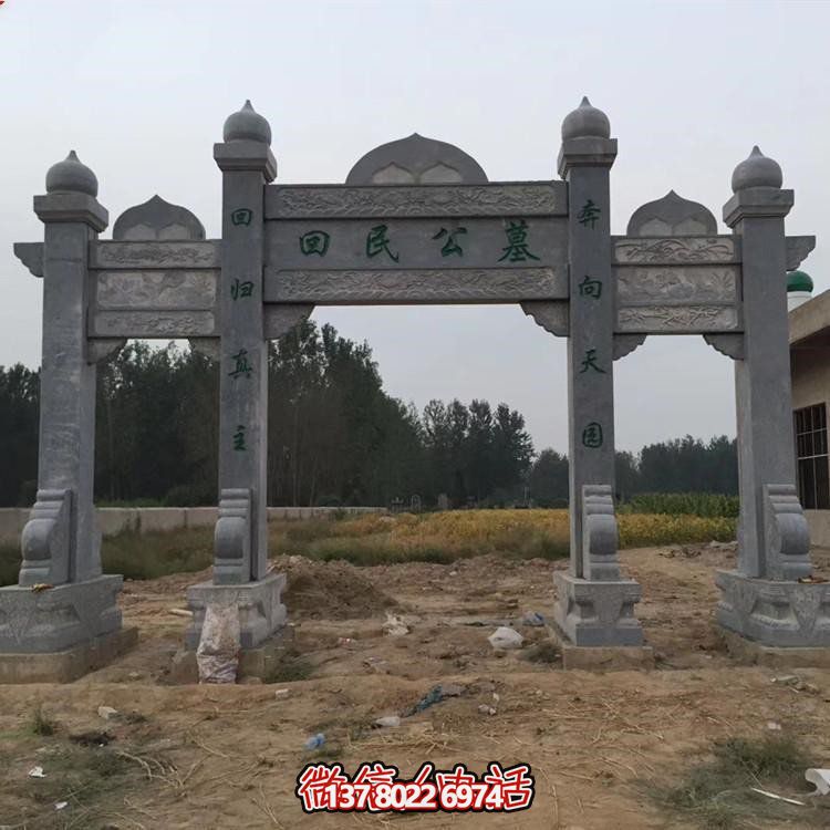 大理石公园石雕牌楼景区摆件石雕牌坊雕塑