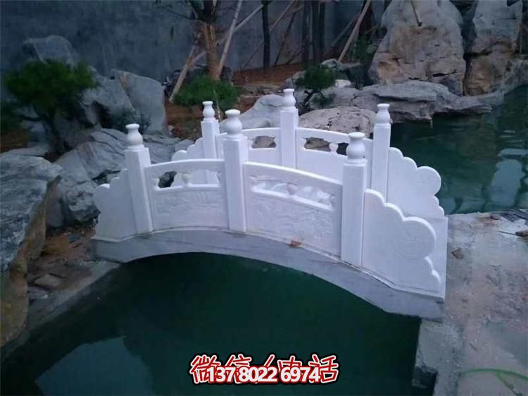 汉白玉小石桥雕塑别墅造景园林雕塑