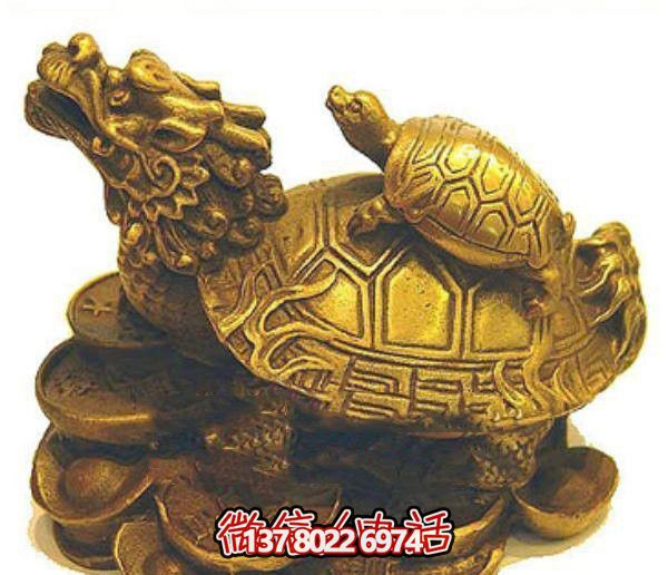 景区摆放的金色母子玻璃钢创意龙龟雕塑 景区摆放的金色母子玻璃钢创意龙龟雕塑