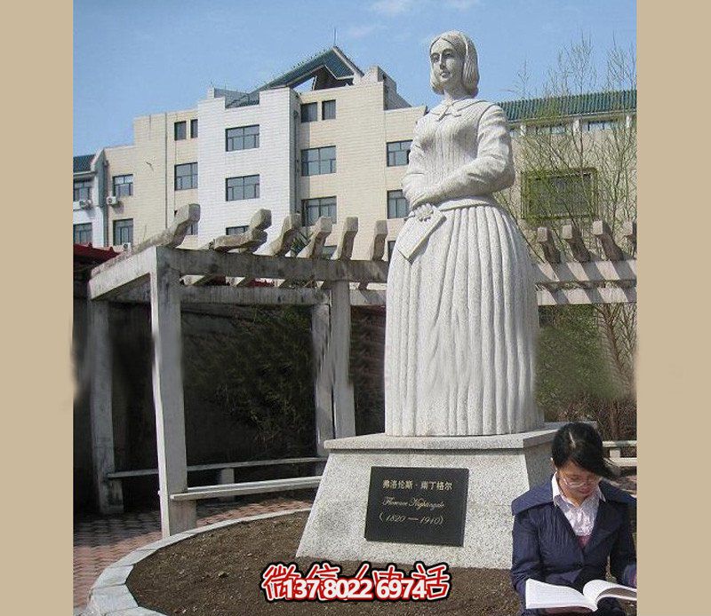 石雕医学院人物南丁格尔雕塑 石雕医学院人物南丁格尔雕塑