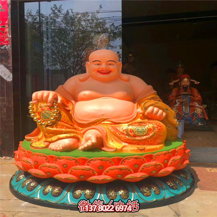 户外景区大型玻璃钢彩绘寺庙供奉菩萨弥勒佛雕塑 户外景区大型玻璃钢彩绘寺庙供奉菩萨弥勒佛雕塑