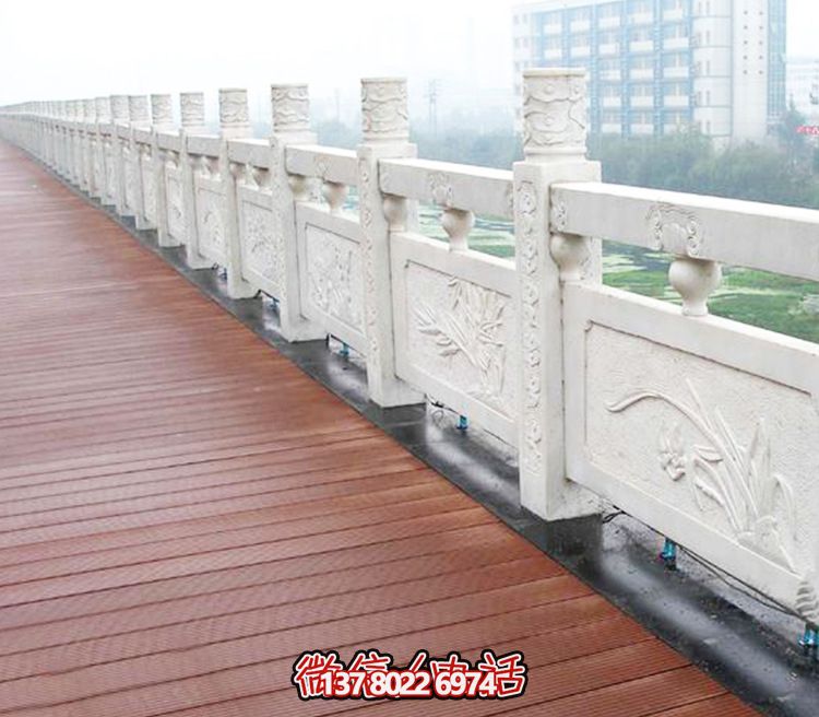 城市公园湖边走廊装饰汉白玉浮雕栏杆 城市公园湖边走廊装饰汉白玉浮雕栏杆