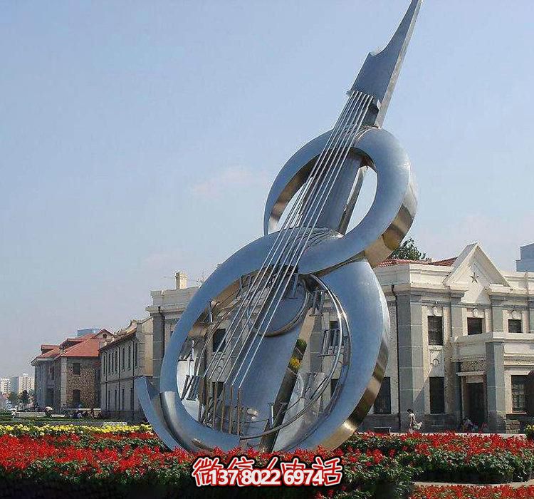 不锈钢抽象大提琴葫芦雕塑 不锈钢抽象大提琴葫芦雕塑
