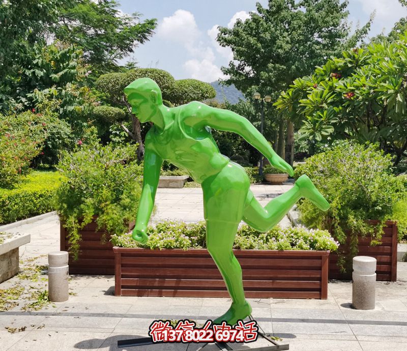 户外抽象人物运动员雕塑大型园林景观校园体育馆瑜伽馆装饰摆件_788