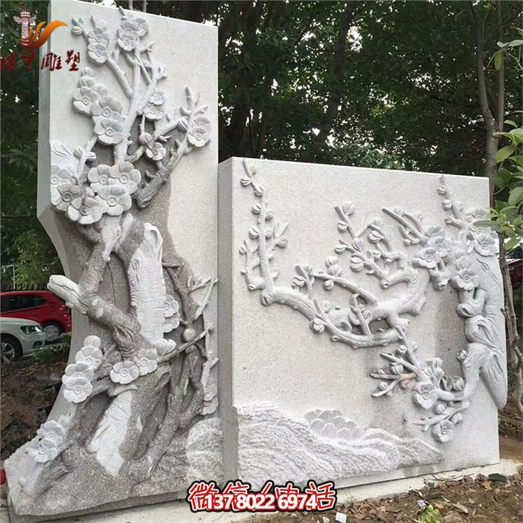 庭院装饰花岗岩青石浮雕人物壁影壁画