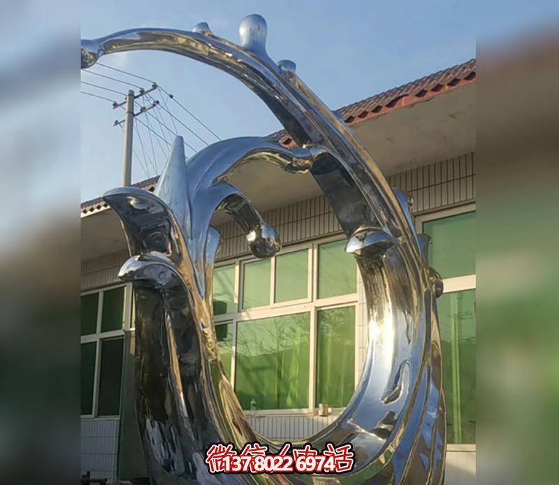 庭院摆放一朵不锈钢海浪浪花雕塑 庭院摆放一朵不锈钢海浪浪花雕塑