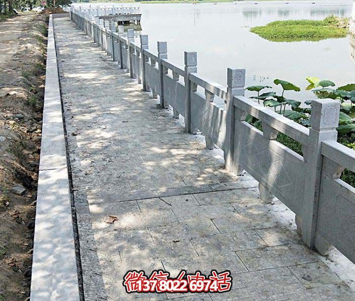 农场池塘道路青石雕刻防护栏杆 农场池塘道路青石雕刻防护栏杆