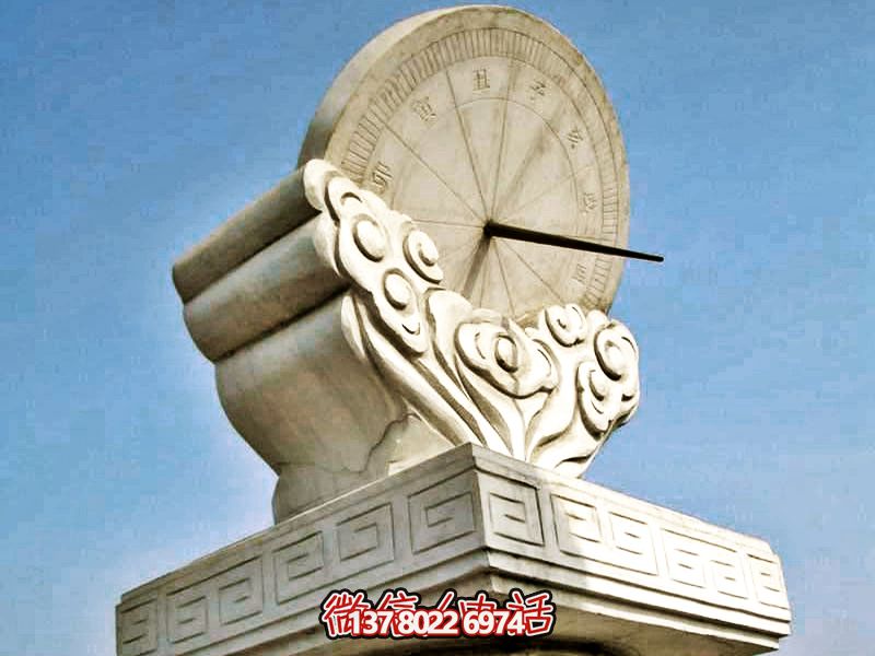 景区石雕户外大型大理石计时器日晷雕塑 景区石雕户外大型大理石计时器日晷雕塑