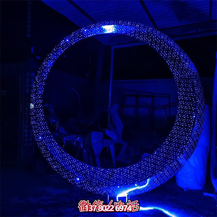 广场不锈钢几何园林发光照明圆环