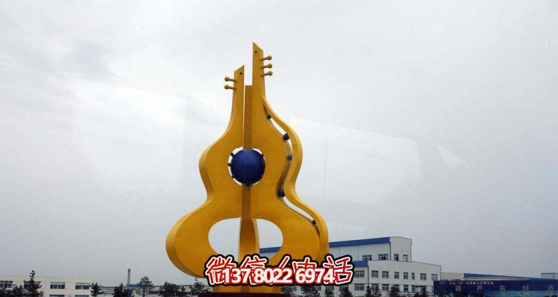 广场不锈钢抽象琵琶葫芦雕塑 广场不锈钢抽象琵琶葫芦雕塑