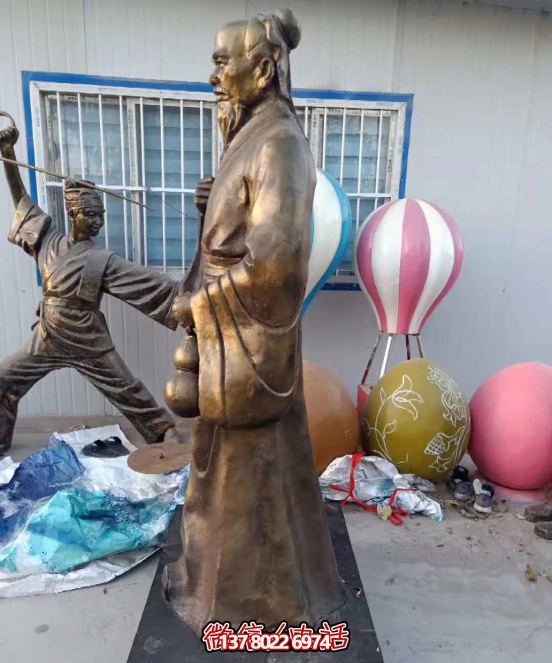 户外古代人物名医铜雕华佗雕塑 户外古代人物名医铜雕华佗雕塑