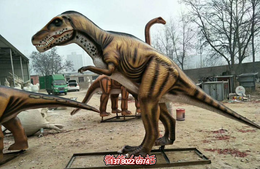 景区玻璃钢大型远古恐龙雕塑