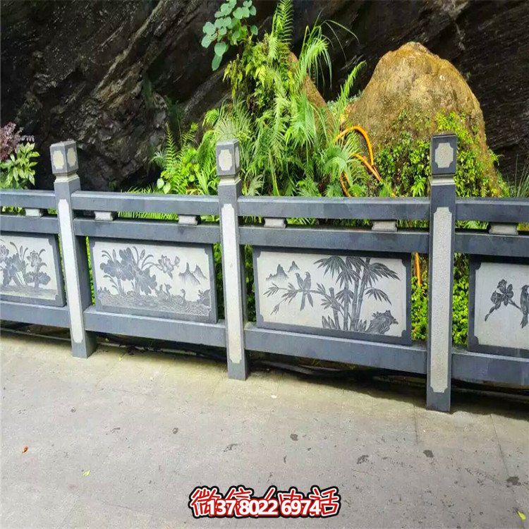 青石石雕户外公园河道护栏