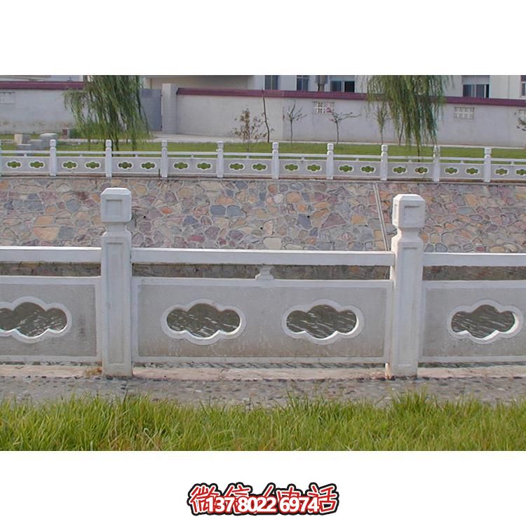 大理石石雕户外景观河道大理石石雕栏杆栏板雕塑