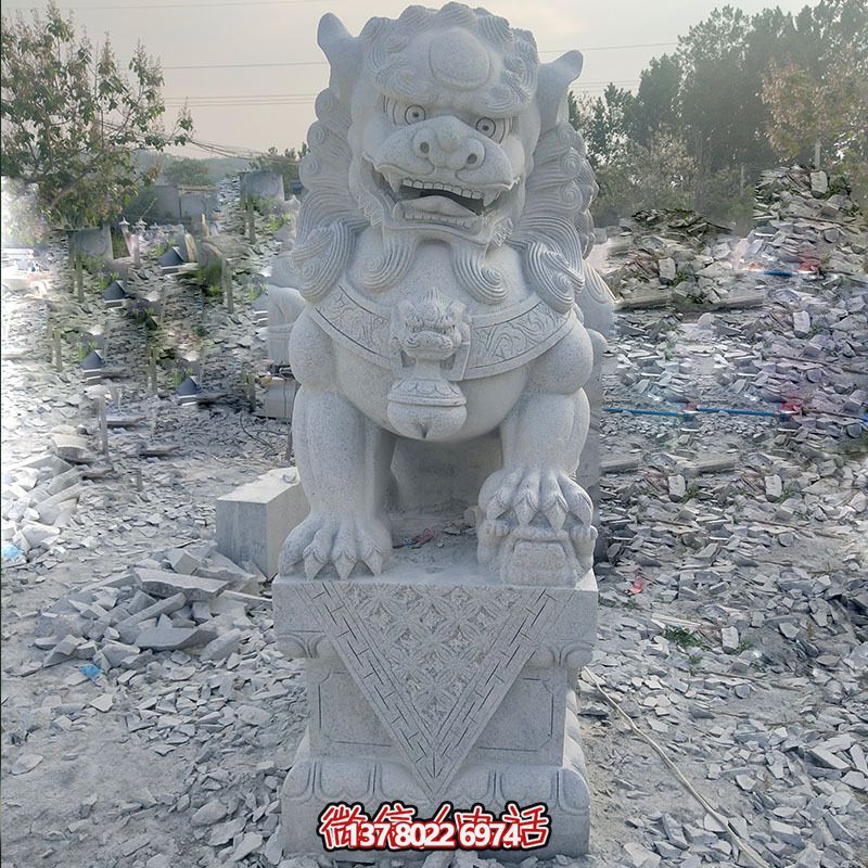公园大型仿真动物青石石雕狮子雕塑 公园大型仿真动物青石石雕狮子雕塑