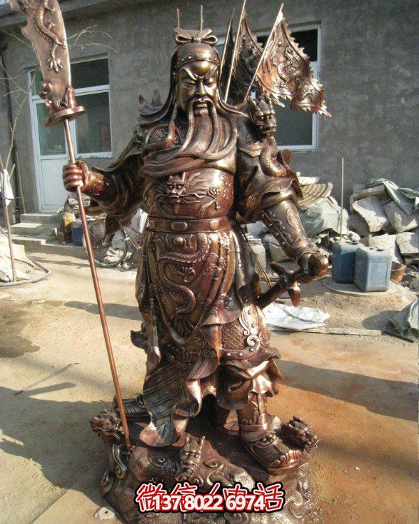 铜雕户外园林景观武财神雕塑